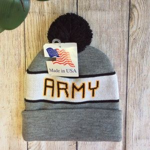 ARMY Beanie with Pom, New
